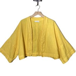 Bryn Walker 100% Linen Cropped Jacket Blazer L